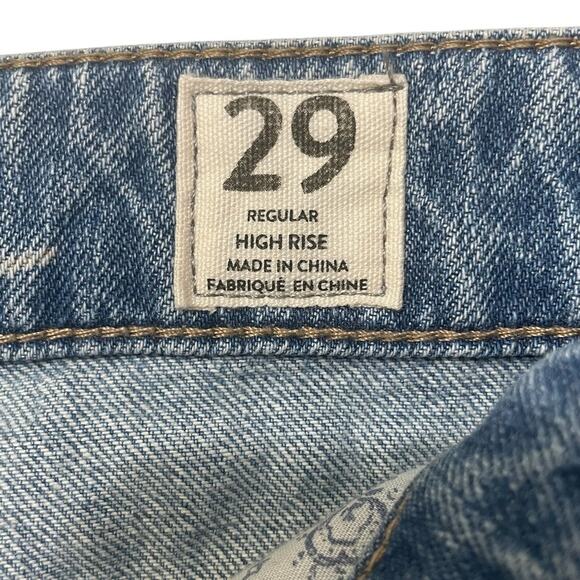 Free People We The Free Extra Wide Leg High Slouchy Jeans Boho Light Wash Sz 29 - Picture 10 of 11